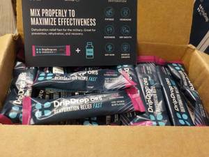 100 Packets Drip Drops Dehydration Relief Fast Berry best date 052026