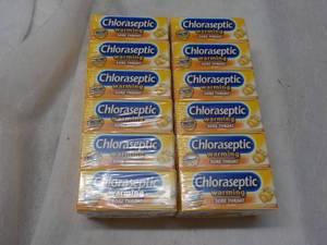12 boxes Chlo aseptic Warming Sore Throat Lozenges