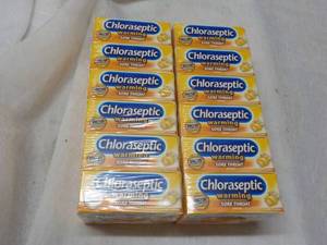 12 boxes Chlo aseptic Warming Sore Throat Lozenges