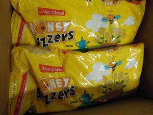 3 - 33 oz Bags Malt O Meal Honey Buzzers Cereal