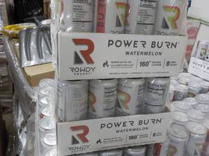 2 - 12 packs Rowdy Power burn Watermelon