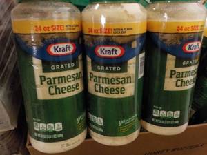 3 Kraft Grated Parmesan Cheese - 24 oz each