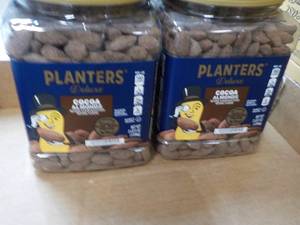 2 Planters Delux Cocoa Almonds 2 lb. 5 oz each