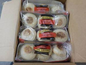 Davids Deli 12 - 12 oz Pkgs Original Sliced English Muffins best date 112023