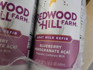 Redwood Hill Farm 6 x 32 oz Bottles Blueberry Pomegranate Acai Goat Milk Kefir