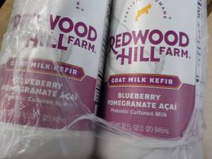 Redwood Hill Farm 6 x 32 oz Bottles Blueberry Pomegranate Acai Goat Milk Kefir