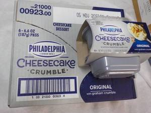 6 - 6 oz Philadelphia Cheesecake Crumble Best By 11052023