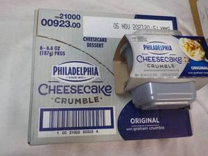 6 - 6 oz Philadelphia Cheesecake Crumble Best By 11052023