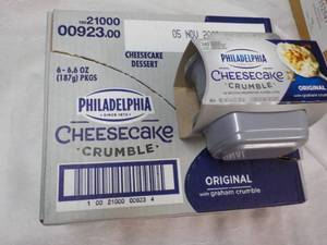 6 - 6 oz Philadelphia Cheesecake Crumble Best By 11052023