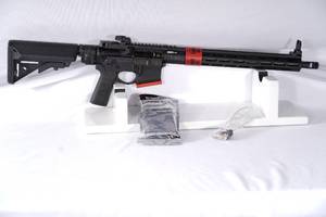 lot 18 image: Springfield Saint Victor with Law tactical folding stock.