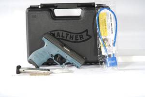 lot 113 image: Walther CCP M2 9 MM Blue Titanium Black Slide - 8 Round