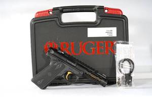 lot 137 image: 43927 RUGER MRK IV LITE 22LR 4.4 BLK 10RD