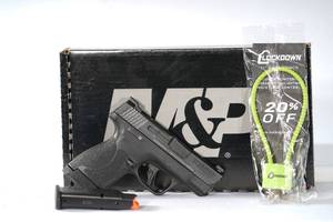 lot 147 image: Smith & Wesson, M&P9 Shield Plus OR, Striker Fired, Semi-automatic, Polymer Frame Pistol, Micro Compact, 9MM, 3.1 Barrel, Armornite Finish, Black, Tritium Night Sights, Optics Ready, Thumb Safety, 13 Rounds, 2 Magazines, (1)-13 Rounds and (1)-10 Rounds