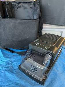lot 8 image: MSRP $1800 Respironics REMstar Plus M Series CPAP Machine WReservoir, Power Cord, Manual & Travel Case (No MaskHose) Good Working Condition