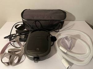 lot 7 image: WOW Like New MSRP $1600 Philips Respironics DreamStation 2 Auto CPAP Advanced WCarry Bag, micro-flexible 12mm heated tube, mask, harness, power cord. Very Low Hours  Excellent Working Condition