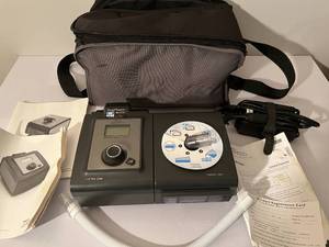 lot 14 image: MSRP $4000 Philips Respironics REMStar Auto System One A-flex BiPAP ST C Series WSleep Mapper - Includes Travel Bag, Card, Hose, Power Supply, Reservoir & Manual Great Working Condition No Mask