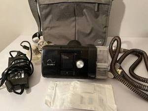 lot 16 image: MSRP $1800 ResMed AirSense 10 AutoSet & HumidAir CPAP Machine WCarry Bag, Reservoir, ClimateLineAir Oxy Heated Tube, & Power Cord Plus New Filters (No Mask) Great Working Condition