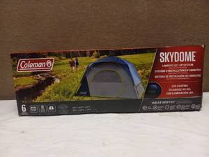 lot 57 image: NEW COLEMAN SKYDOME CAMPING TENT