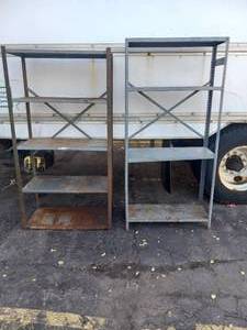 lot 59 image: 2 METAL SHELF STORAGE RACKS