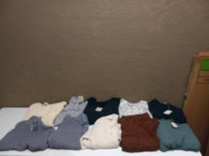 lot 96 image: 10 NEW ASSORTED WOMENS SWEATERS