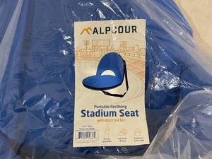 lot 394 image: Alpcour Folding Stadium Seat - Blue