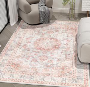 lot 508 image: Auruge Area Rug - 5x7 - Medallion Pink
