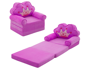 lot 540 image: Toddler Sofa Foldable Chair Lounger - PinkPurplePrincess