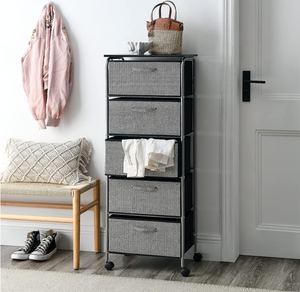 lot 542 image: Niccae Fabric Dresser for Bedroom - BlackGrey