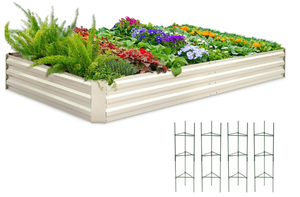 lot 545 image: Quictent Galvanized Raised Garden Bed - Beige