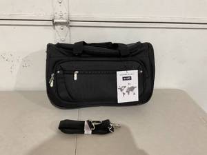 lot 336 image: Coolife Black Carry-on Travel Duffel Bag with Adjustable Strap