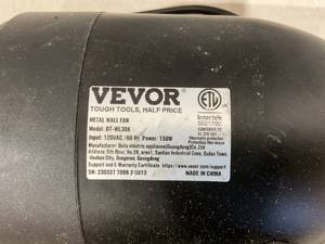 lot 229 image: VEVOR 30 Inch Wall-Mount  Fan
