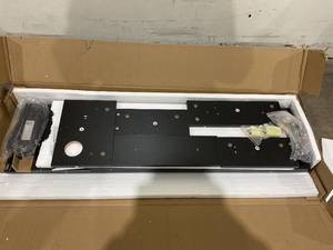 lot 110 image: FABATO 59 Floating TV Stand with Power Outlet - Black