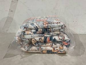 lot 240 image: VK Living Machine Washable Area Rug - Boho Blue