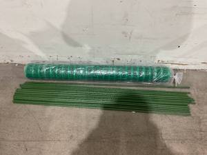 lot 149 image: MaWGcowerd 40 inches x 100 fT. Garden Fence and 25-Green Coated Steel Garden Stakes