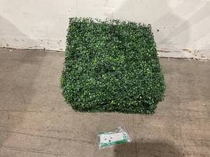 lot 152 image: LOT OF 16 Bybeton 20 x 20 inch Artificial IndoorOutdoor Boxwood  Topiary Panels