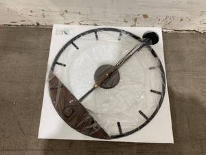 lot 165 image: DAYDAYART Modern Wood Walnut Dial Wall Clock