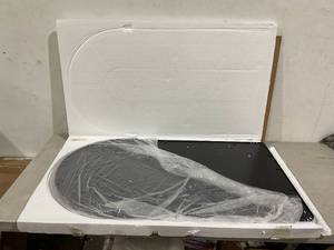 lot 212 image: Arch Window Wall Mirror - Black