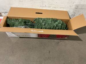 lot 23 image: Home Accents Holiday 6.5 ft. Pre-Lit LED Festive Pine Artificial Christmas Tree