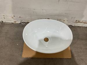 lot 181 image: KES Oval Vessel Sink - White