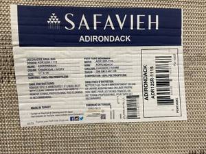 lot 11 image: SAFAVIEH Adirondack Collection X-Large Area Rug - CharcoalIvory