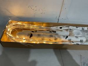 lot 32 image: SET OF 2 - Padoo Lighted White Birch Trees