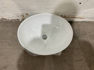 lot 185 image: KES Oval Vessel Sink - White