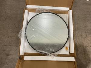 lot 188 image: BEAUTYPEAK 18 Inch Round Mirror, Black