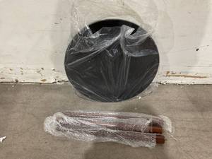 lot 191 image: Apicizon Round Side Table - BlackBrown