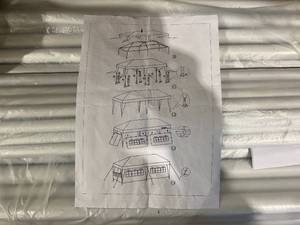 lot 268 image: Quictent 10 x 30 ft. White Party Tent Gazebo with Removable Sidewalls