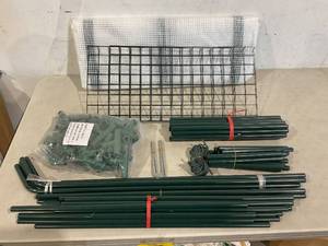 lot 269 image: Small White Mesh Greenhouse with Roll-up Zipper Entry