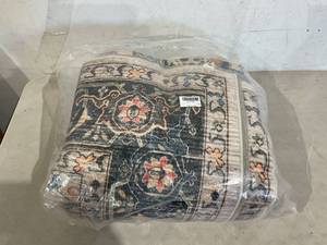 lot 270 image: 9 x 12 ft. Black & Beige Multi-Color Area Rug