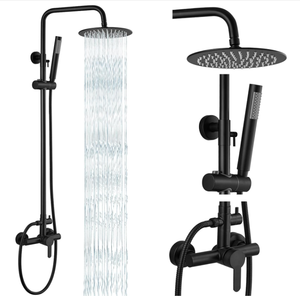 lot 279 image: gotonovo Stainless Steel Outdoor Shower Fixture - Matte Black
