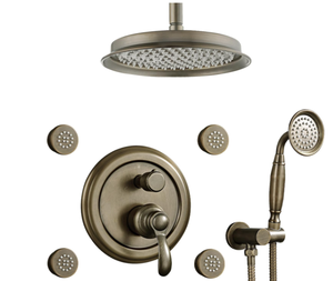 lot 280 image: Homekicen Antique Brass Shower System