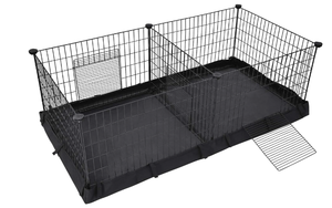 lot 288 image: SONGMICS Guinea Pig Cages - Black